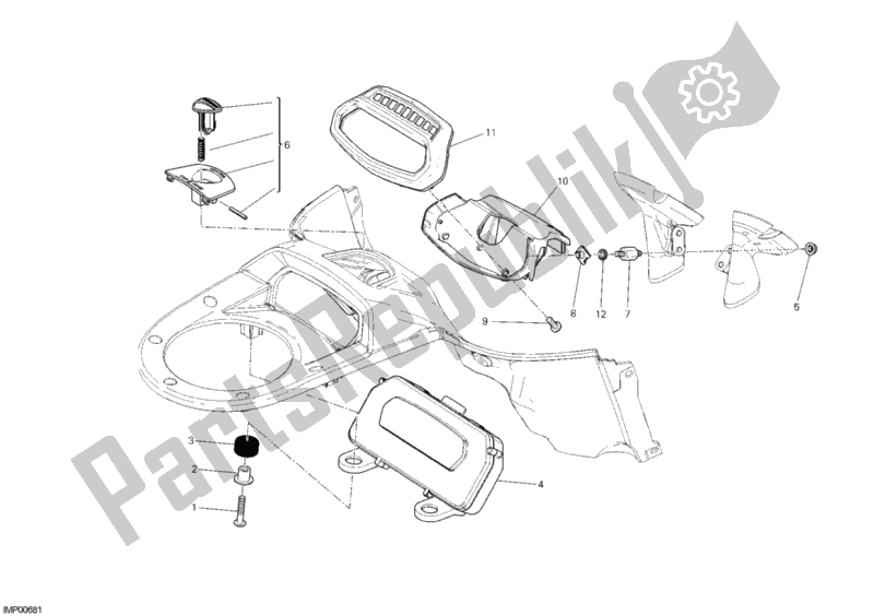 Toutes les pièces pour le Tableau De Bord du Ducati Diavel Carbon 1200 2011